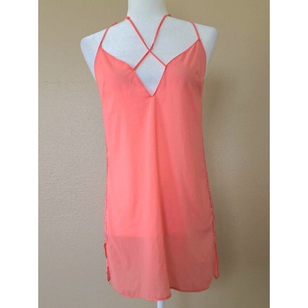 Victoria's Secret Vintage Pink Sheer Slip Dress Y2k Flirty - Size Small